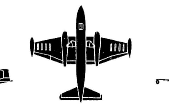 Самолет English Electric Canberra - чертежи, габариты, рисунки
