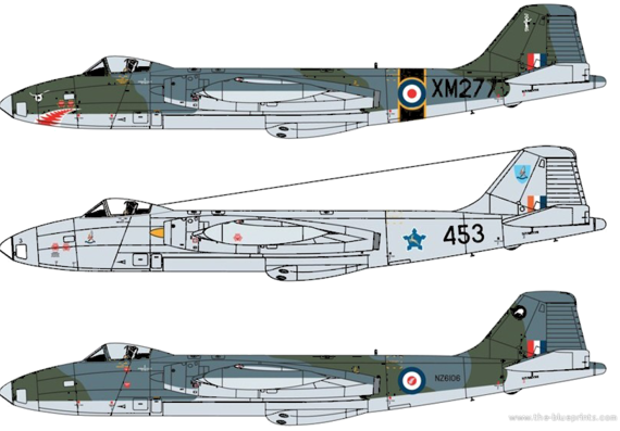 English Electric Canberra B (I) 8 - drawings, dimensions, figures