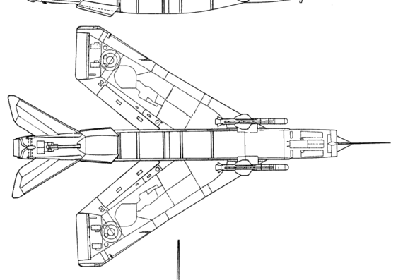 English Electric Lightning F-6 aircraft - drawings, dimensions, figures