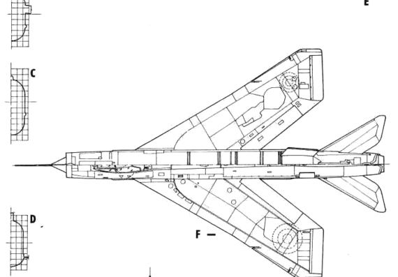 English Electric Lightning F.6 - drawings, dimensions, figures