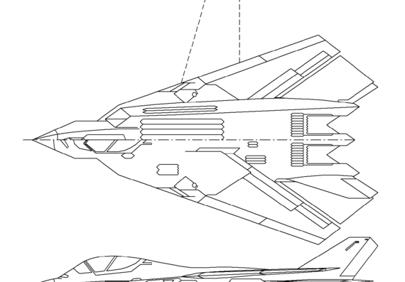 Aircraft F-24 ATF-X (project) - drawings, dimensions, figures