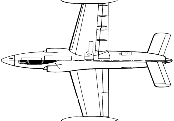 Самолет FFA P-1604 - чертежи, габариты, рисунки