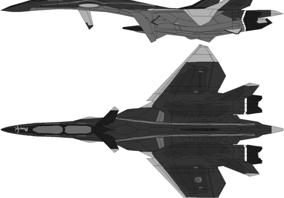 FFR-31MR-D Super Sylph aircraft - drawings, dimensions, figures