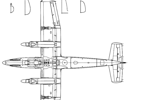 Самолет FMA IA-58 Pucara - чертежи, габариты, рисунки