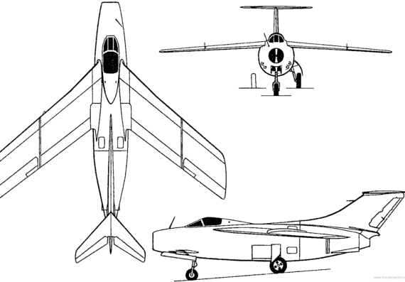 Самолет FMA I.A.33 Pulqui II (Argentina) (1950) - чертежи, габариты, рисунки