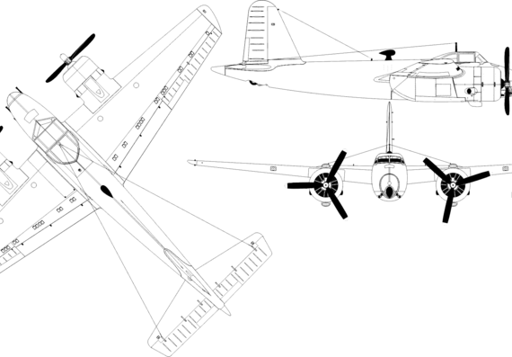 FMA I Ae- 24 Calquin Aguila (Argentina) (1950) - drawings, dimensions, figures