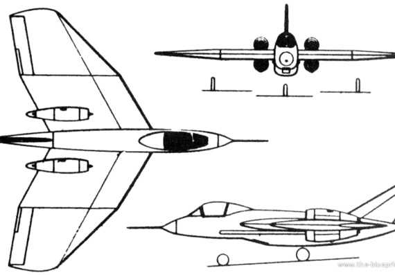 Самолет F + W N-20.2 Arbalete (Switzerland) (1951) - чертежи, габариты, рисунки