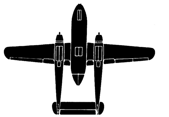Самолет Fairchild C-119 Flying Boxcar - чертежи, габариты, рисунки