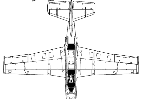 Самолет Fairey AS-1 Gannet - чертежи, габариты, рисунки