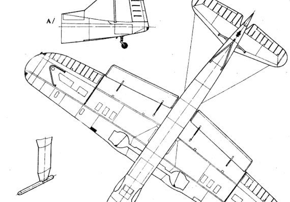 Самолет Fairey Barracuda - чертежи, габариты, рисунки