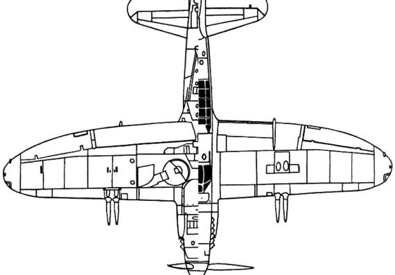 Самолет Fairey Firefly Mk I - чертежи, габариты, рисунки