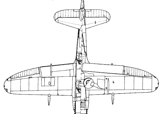 Самолет Fairey Firefly T-2 - чертежи, габариты, рисунки