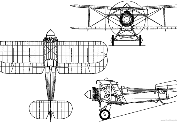 Самолет Fairey Flycatcher (England) (1922) - чертежи, габариты, рисунки
