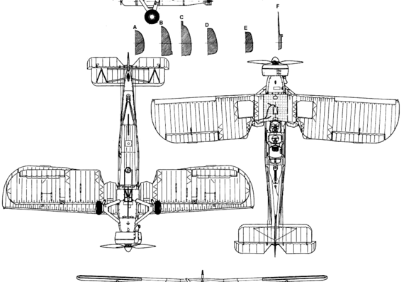 Самолет Fairey Swordfish Mk I - чертежи, габариты, рисунки