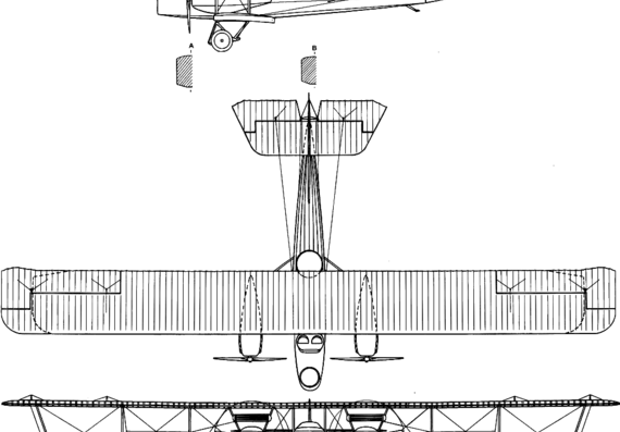 Самолет Farman MF-50 - чертежи, габариты, рисунки