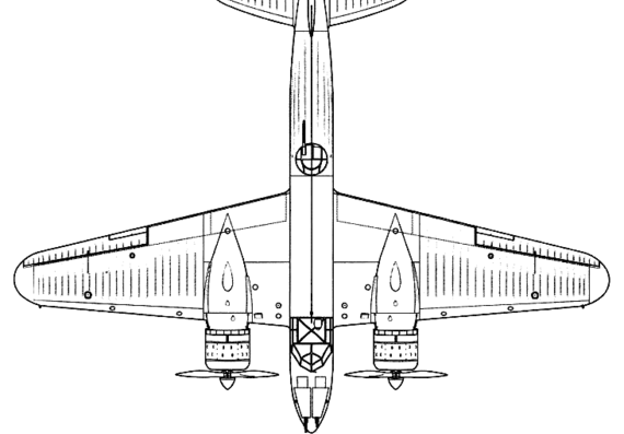 Самолет Fiat CR-25 - чертежи, габариты, рисунки