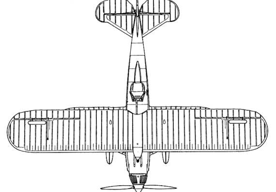 Самолет Fiat CR-32 - чертежи, габариты, рисунки