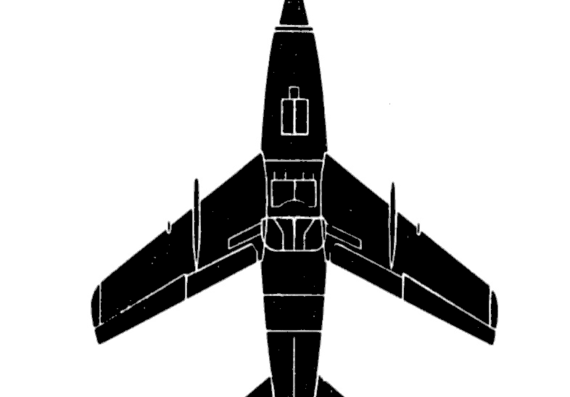 Самолет Fiat G-91 - чертежи, габариты, рисунки