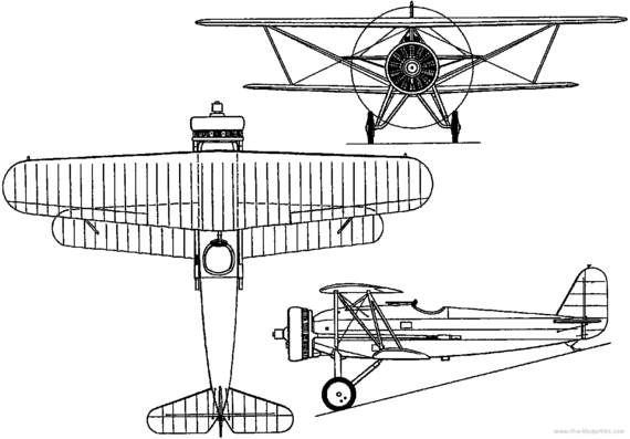 Fokker D XVI (Holland) aircraft (1929) - drawings, dimensions, pictures