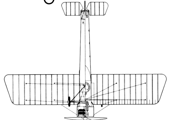 Самолет Fokker E-IV Eindecker - чертежи, габариты, рисунки