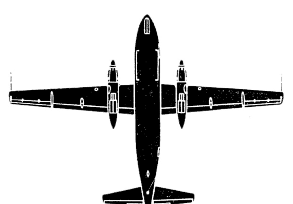 Самолет Fokker F-27 Troopship - чертежи, габариты, рисунки