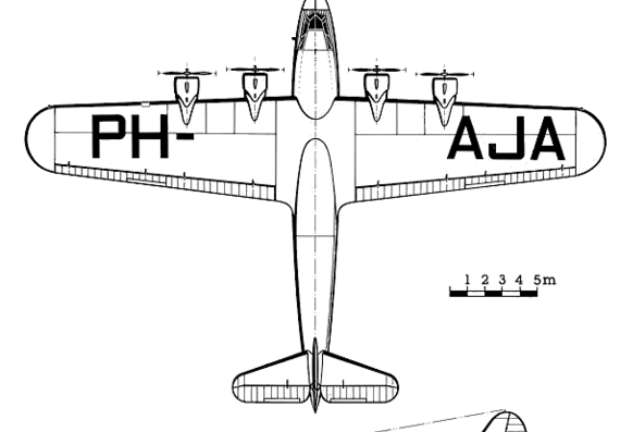 Самолет Fokker F-XXXVI - чертежи, габариты, рисунки