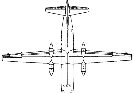Самолет Fokker F.27 Friendship (Holland) (1955) - чертежи, габариты, рисунки