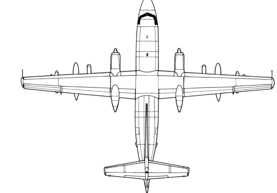 Самолет Fokker F.27 Maritime - чертежи, габариты, рисунки