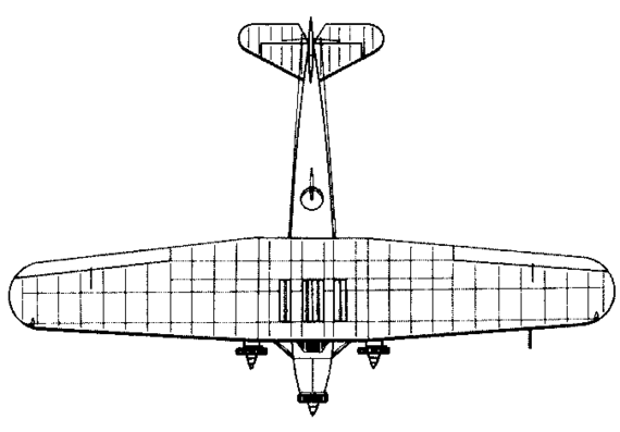 Fokker F.7 (Holland) aircraft (1924) - drawings, dimensions, figures