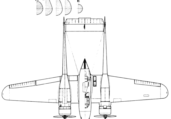 Самолет Fokker G-1 - чертежи, габариты, рисунки