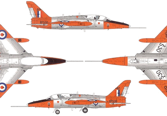 Aircraft Folland Gnat T.1 - drawings, dimensions, figures