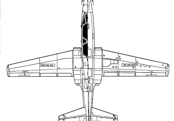 Самолет Fouga90 - чертежи, габариты, рисунки