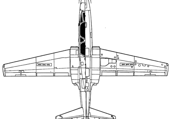 Самолет Fouga 90 - чертежи, габариты, рисунки
