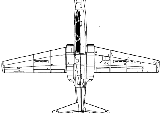 Самолет Fouga 90 Magister - чертежи, габариты, рисунки
