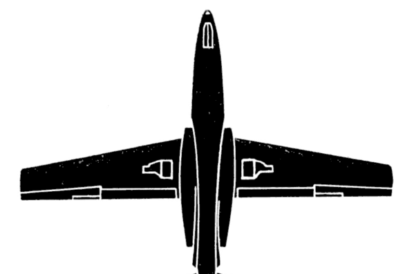 Самолет Fouga Magister - чертежи, габариты, рисунки