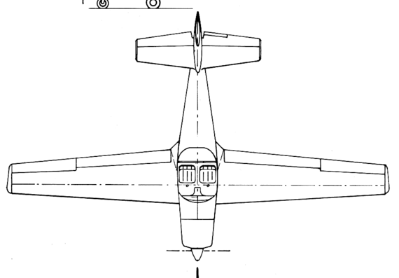 Самолет Fournier RF-6B - чертежи, габариты, рисунки
