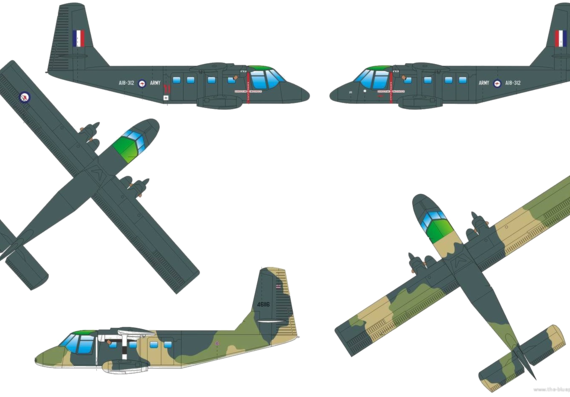Самолет GAF-22 Nomad - чертежи, габариты, рисунки