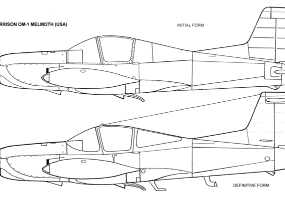 Самолет Garrison OM-1 Memoth homebuilt variants - чертежи, габариты, рисунки