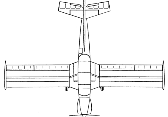 Самолет Gaucher GA-620 Gaucho - чертежи, габариты, рисунки