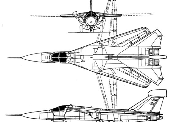 Самолет General Dynamics EF-111 - чертежи, габариты, рисунки