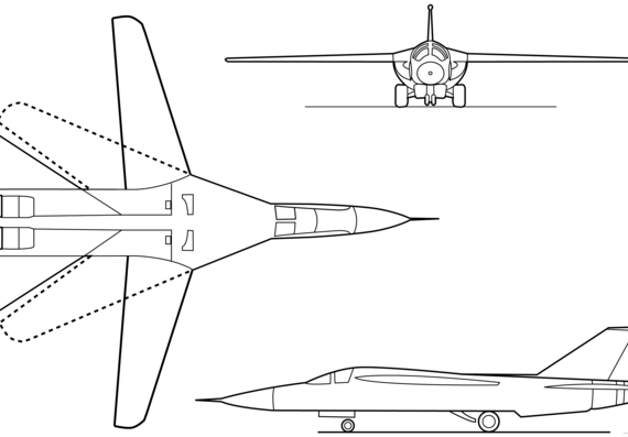 Самолет General Dynamics F-111A Aardvark (1964) - чертежи, габариты, рисунки