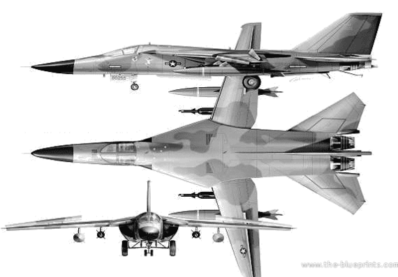 Самолет General Dynamics FB-111 Aardvark - чертежи, габариты, рисунки