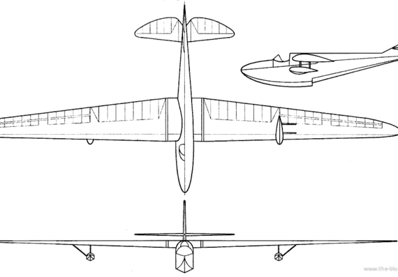 Самолет Gribovsky G-12 - чертежи, габариты, рисунки