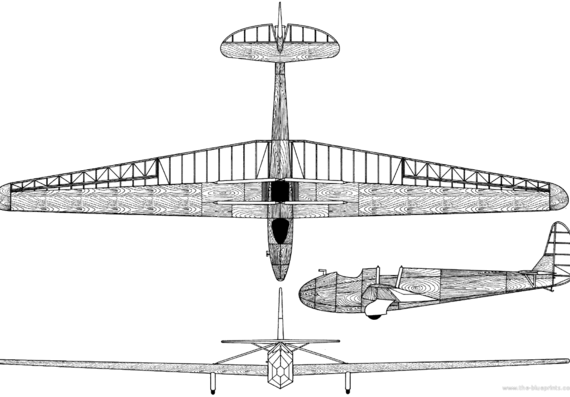 Самолет Gribovsky G-14 - чертежи, габариты, рисунки