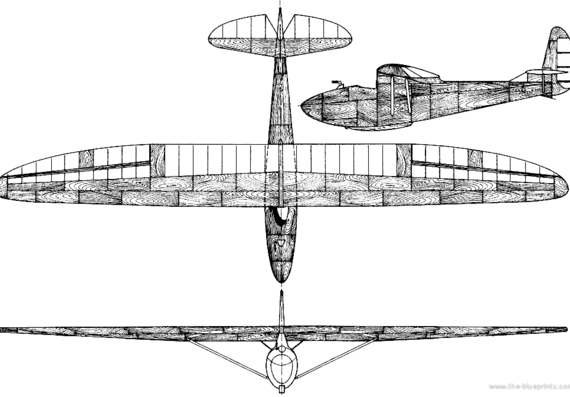 Самолет Gribovsky G-9 - чертежи, габариты, рисунки