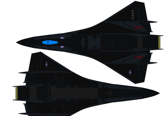 Самолет Grumman ATF F-25 - чертежи, габариты, рисунки