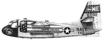 Самолет Grumman C-1A Trader - чертежи, габариты, рисунки