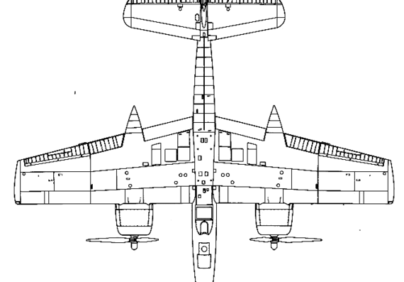 Самолет Grumman F-7F1 Tigercat - чертежи, габариты, рисунки