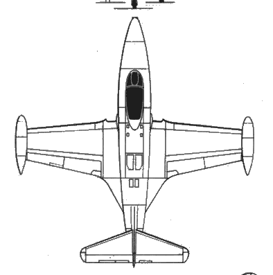 Самолет Grumman F-9F Panther - чертежи, габариты, рисунки