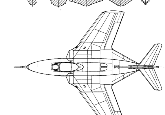 Самолет Grumman F-9J Cougar - чертежи, габариты, рисунки